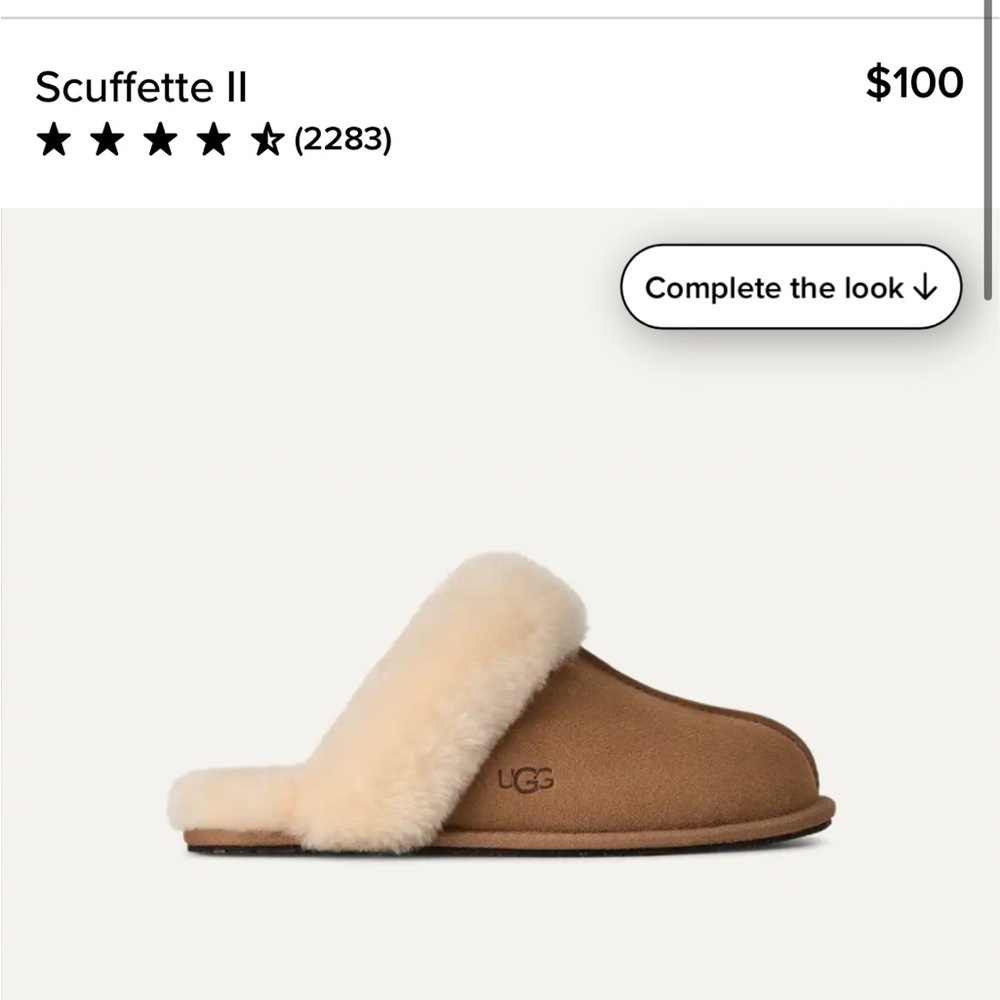 UGG Scuffette II Chestnut Shearling Slippers